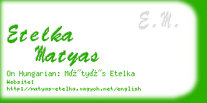 etelka matyas business card